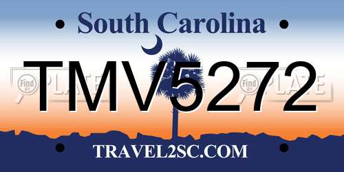TMV5272 South Carolina License Plate