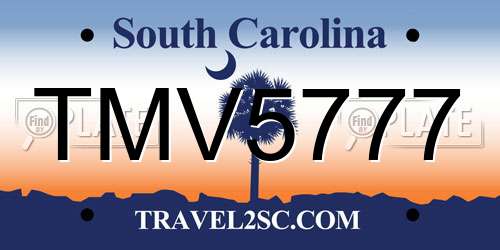 TMV5777 South Carolina License Plate