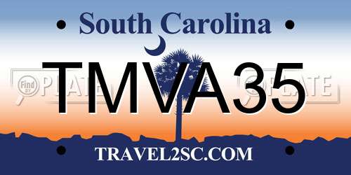 TMVA35 South Carolina License Plate