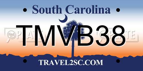 TMVB38 South Carolina License Plate
