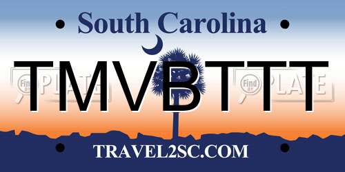 TMVBTTT South Carolina License Plate