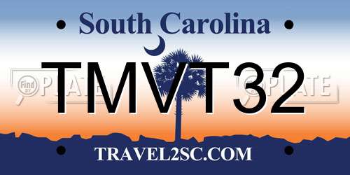 TMVT32 South Carolina License Plate