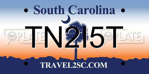 TN2I5T South Carolina License Plate