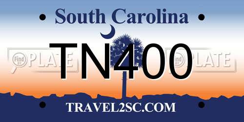 TN400 South Carolina License Plate