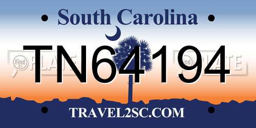 TN64194 South Carolina License Plate
