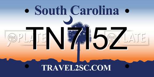 TN7I5Z South Carolina License Plate