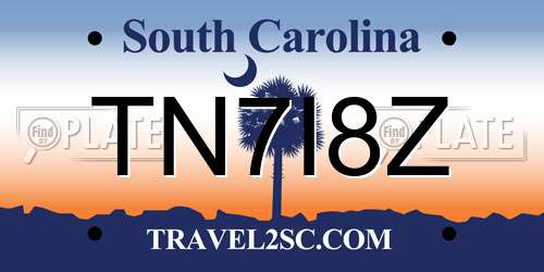 TN7I8Z South Carolina License Plate