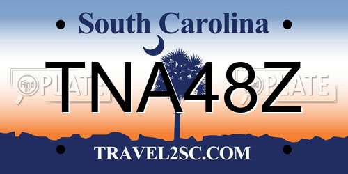 TNA48Z South Carolina License Plate