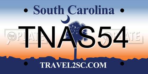 TNAS54 South Carolina License Plate