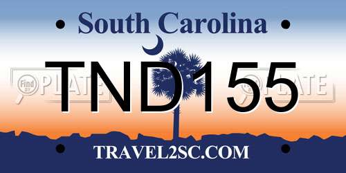 TND155 South Carolina License Plate
