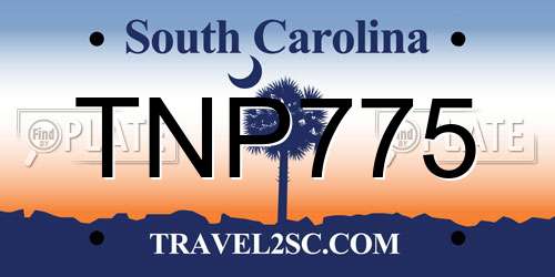 TNP775 South Carolina License Plate