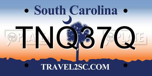 TNQ37Q South Carolina License Plate