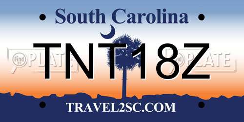 TNT18Z South Carolina License Plate
