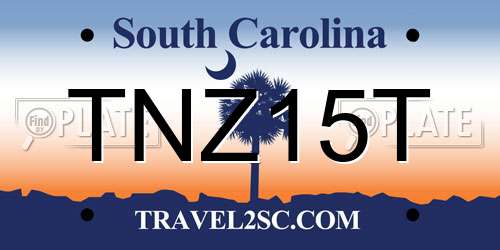 TNZ15T South Carolina License Plate