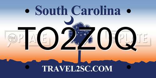 TO2Z0Q South Carolina License Plate