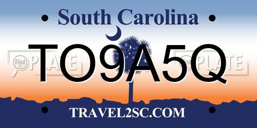 TO9A5Q South Carolina License Plate