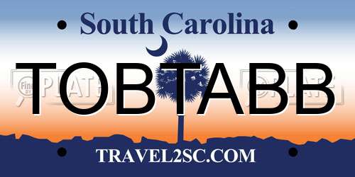 TOBTABB South Carolina License Plate