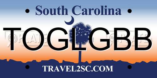 TOGLGBB South Carolina License Plate