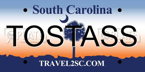 TOSTASS South Carolina License Plate