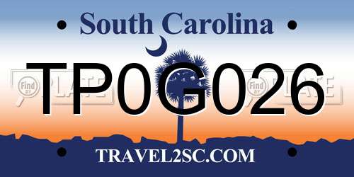 TP0G026 South Carolina License Plate