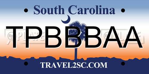 TPBBBAA South Carolina License Plate