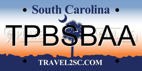 TPBSBAA South Carolina License Plate