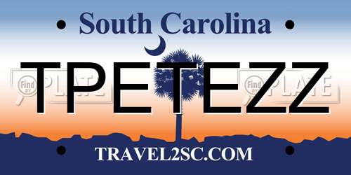 TPETEZZ South Carolina License Plate
