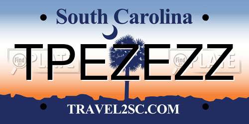 TPEZEZZ South Carolina License Plate
