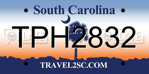 TPH2832 South Carolina License Plate