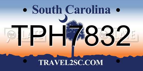 TPH7832 South Carolina License Plate