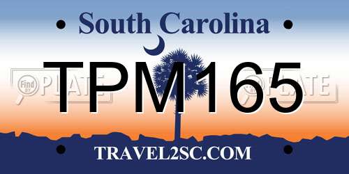 TPM165 South Carolina License Plate
