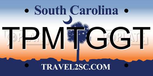 TPMTGGT South Carolina License Plate
