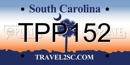 TPP152 South Carolina License Plate