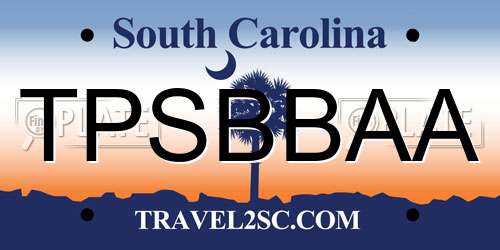 TPSBBAA South Carolina License Plate
