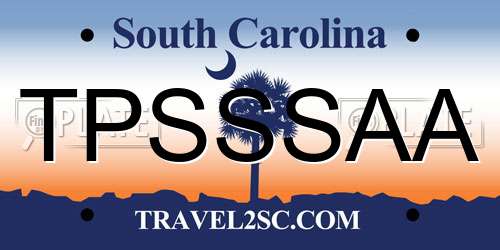 TPSSSAA South Carolina License Plate
