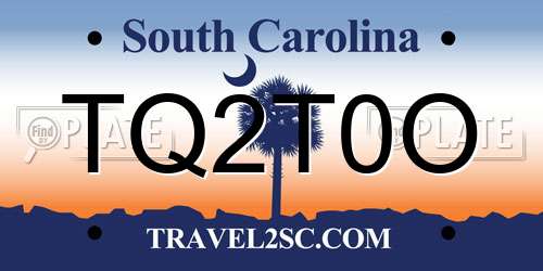 TQ2T0O South Carolina License Plate
