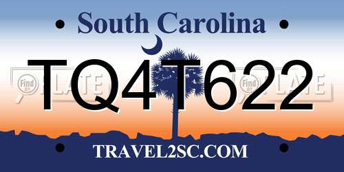 TQ4T622 South Carolina License Plate
