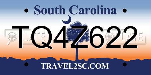 TQ4Z622 South Carolina License Plate