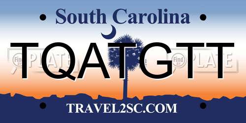 TQATGTT South Carolina License Plate