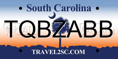 TQBZABB South Carolina License Plate