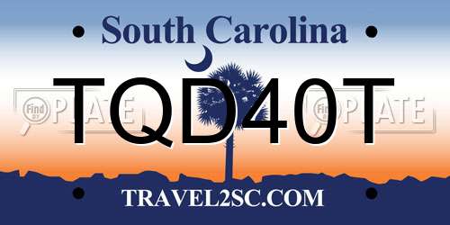 TQD40T South Carolina License Plate