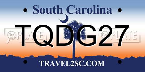 TQDG27 South Carolina License Plate