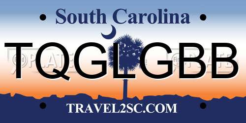 TQGLGBB South Carolina License Plate