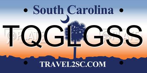 TQGLGSS South Carolina License Plate