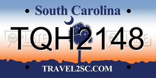 TQH2148 South Carolina License Plate