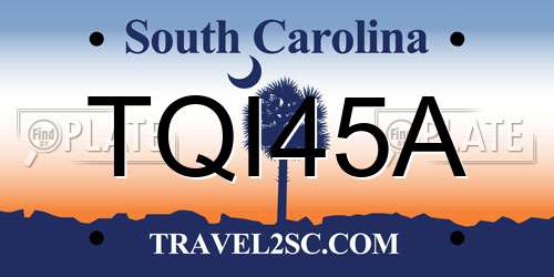 TQI45A South Carolina License Plate