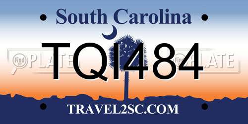 TQI484 South Carolina License Plate