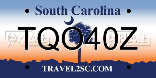 TQO40Z South Carolina License Plate