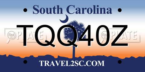 TQQ40Z South Carolina License Plate