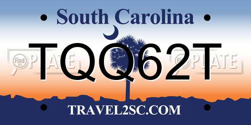 TQQ62T South Carolina License Plate